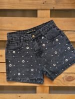 short Jeans Black Com Aplicação - Imagem 3