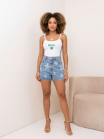 Short Jeans Froral - Imagem 3