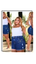 Short Jeans Plus Size Bordado - Imagem 2