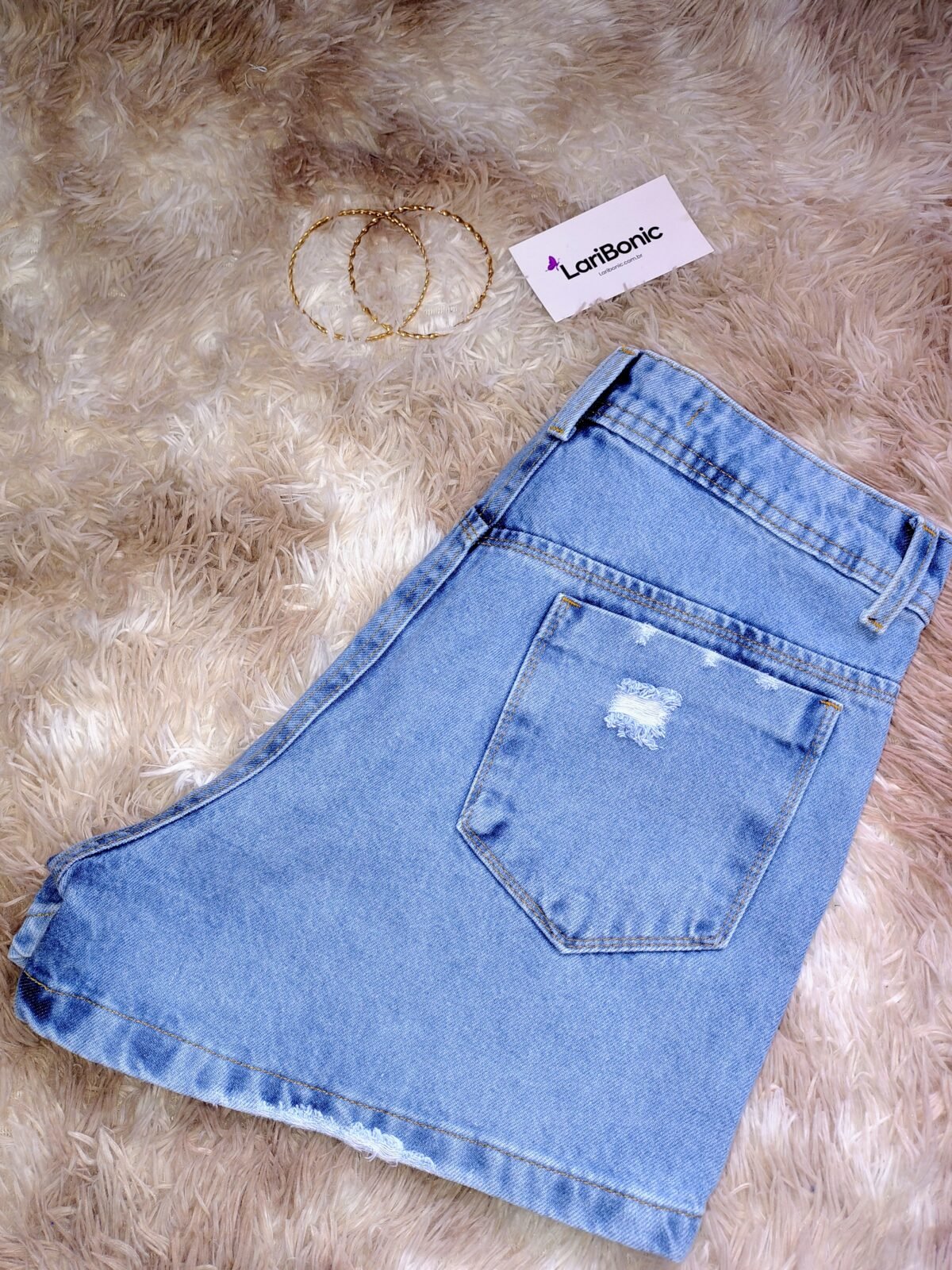 Short Jeans Bordado Mini-Tucano - Imagem 3