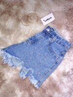 Short Jeans com Pedrinhas - Imagem 3