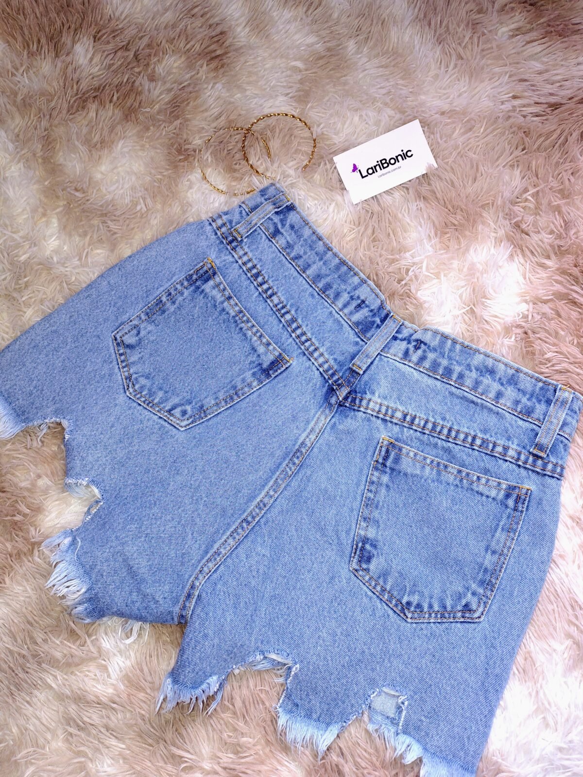 Short Jeans com Pedrinhas - Imagem 2