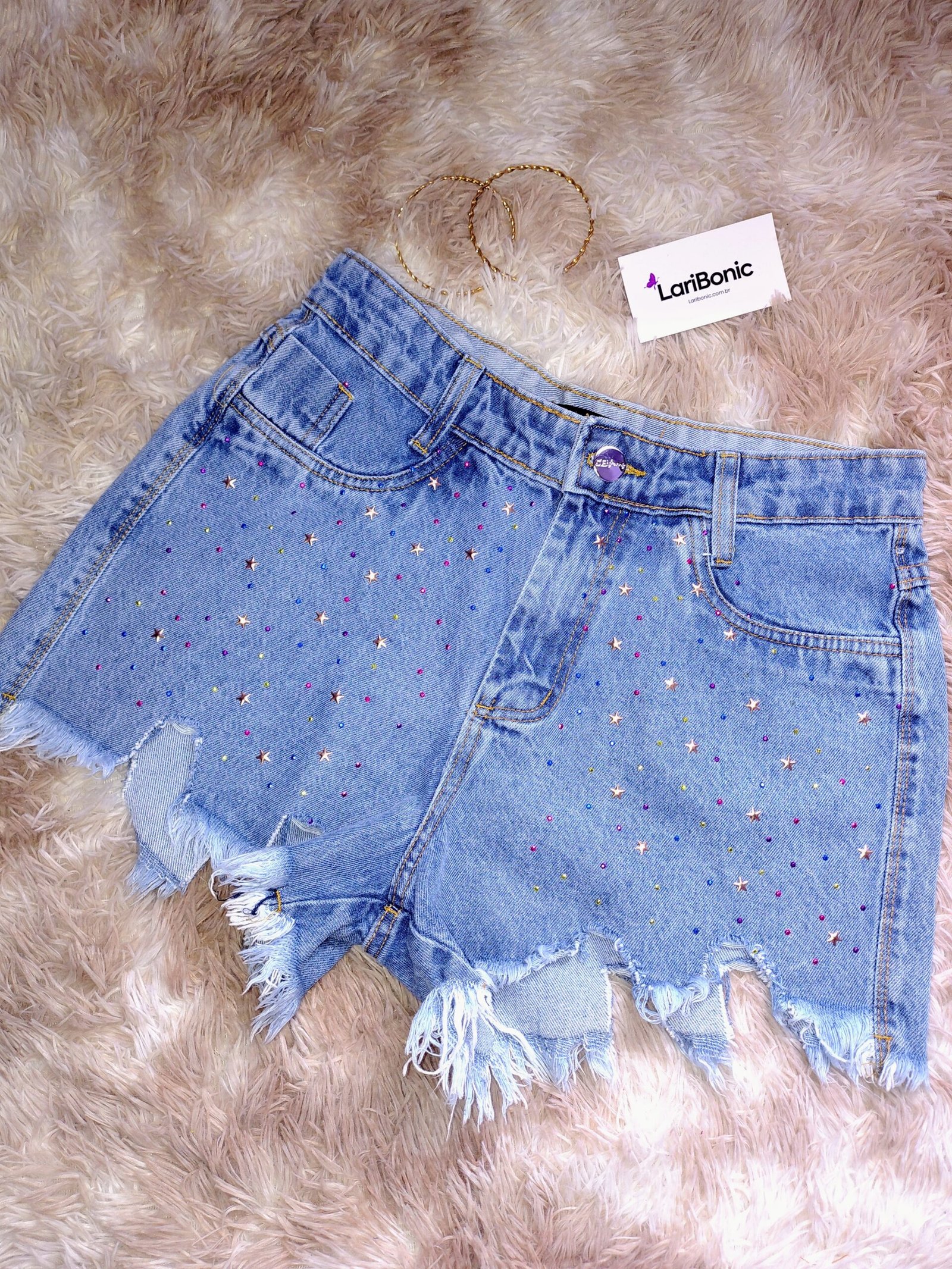 IMG_20260411_135621522_AE Short Jeans com Pedrinhas - Imagem 1