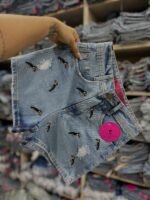 Short Jeans Bordado Mini-Tucano