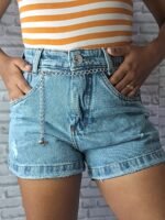 Short Jeans Cinto de Corrente - Imagem 2